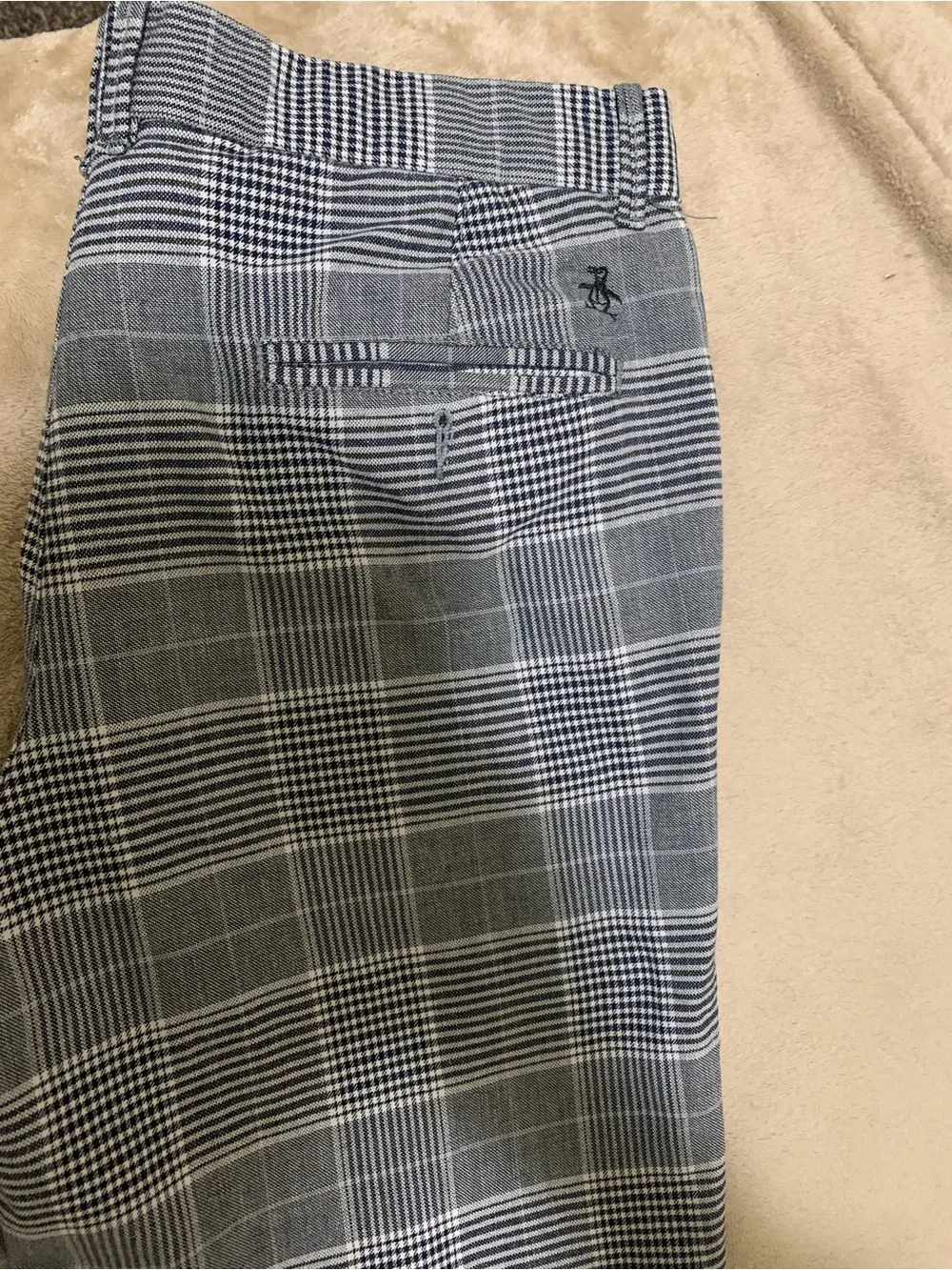 Penguin by Munsingwear Men's Plaid Dress Pants - Black & Gray